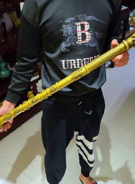 黄铜龙头杵纯铜居家摆件摆饰装饰品利家客厅书房摆设龙头杖