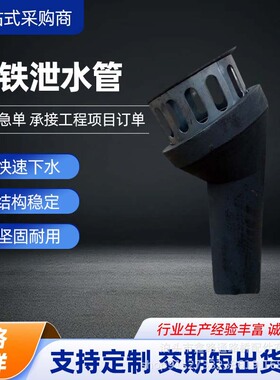 厂家供应排水管桥梁顶铸铁泄水管110x215x350斜头30度泄水管