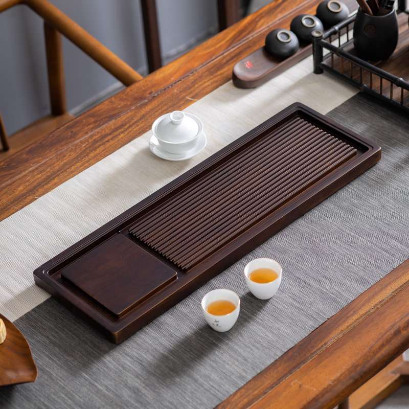 垫木茶盘茶盘茶具客厅家用茶海电木款茶托盘干泡台乌金石小号茶台
