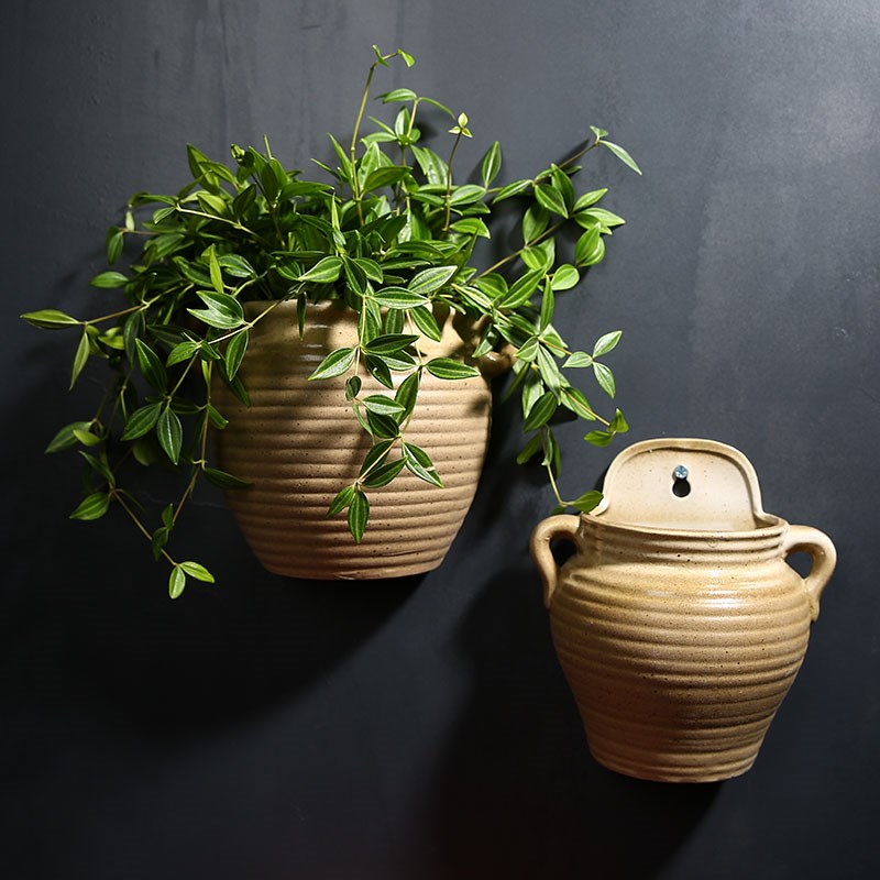壁挂花盆挂式吊篮挂墙花盆复古悬挂水培绿箩墙上花盆垂吊多肉花盆