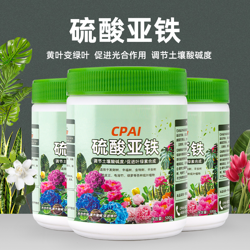 硫酸亚铁花肥料喜酸植物花卉专用水溶肥盆栽营养补铁养花肥通用型