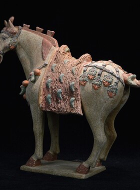仿古唐三彩马高水旺大师手绘复古家居古董装饰品摆件陶瓷收藏礼品