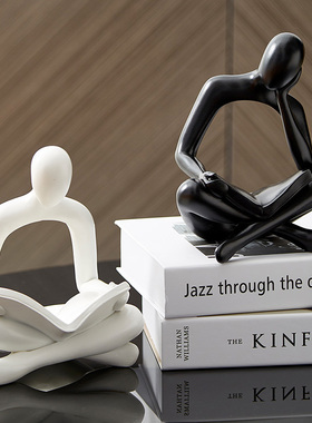 高级感抽象艺术i人物坐姿摆件创意电视酒柜玄关家居轻奢高档装饰