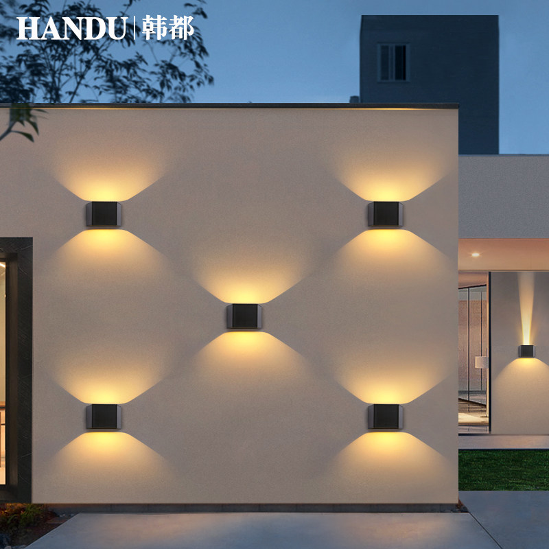 太阳能洗墙灯户外壁n灯别墅庭院灯外墙灯防水阳台花园围墙装饰壁