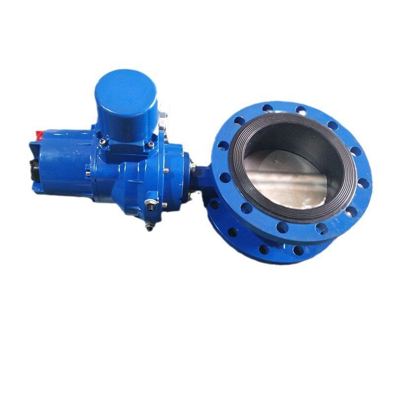 电动开关型DQW30软密封加长杆蝶阀 D941X-16C DN150阀杆加长1.5米