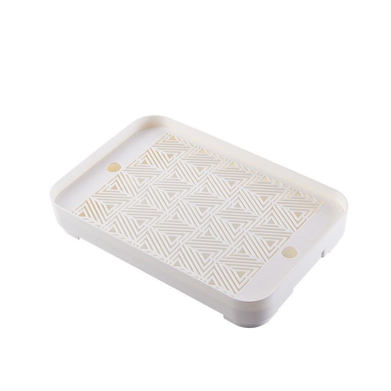 厨房双层碗筷沥水架厨具储物托盘浴室收纳置物架子塑料果盘