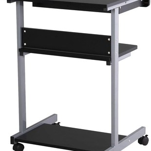 钢木小户型可移动台式电脑桌铁木结合办公家用简约书桌可