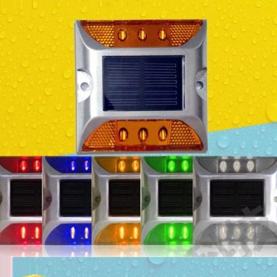 太阳能道钉铸铝道钉灯地埋警示灯公路路面出口反光围挡货车障碍灯