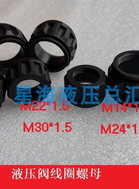 阀线圈螺帽 螺母 M22*1.5M30*1.5  14 24 华德立新阀上31 23锁紧