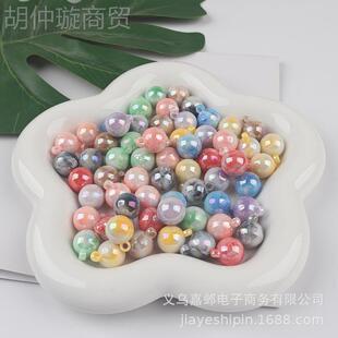 克力尔卑阿TDP斯色1萄6mm双色吊孔珠子DI亚Y手机链车挂件葡串配件