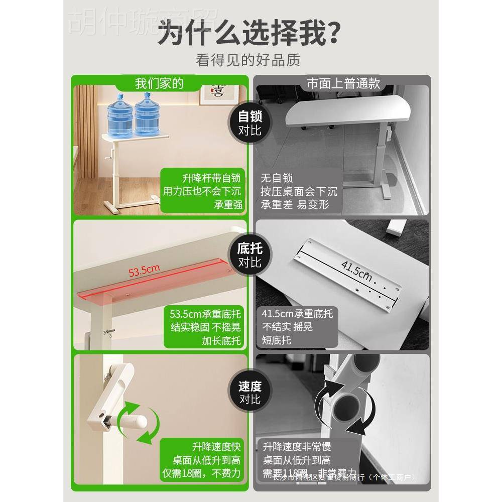 升降沙UJG发桌移动床边床桌前吃饭桌飘窗折书桌电脑桌叠床桌上小