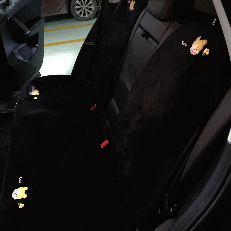 秋冬季毛绒汽车单片坐垫座通用前后靠背爱保暖车垫子季
