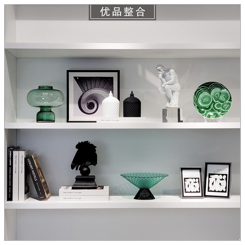 现代样板房家居软装摆件书柜摆设工艺品相架挂画ZH0