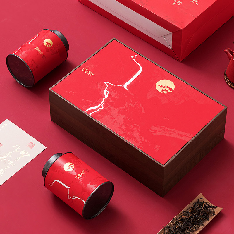茶叶空礼盒茶包装密封铁罐红茶白毫银针包装盒空礼盒空盒定制