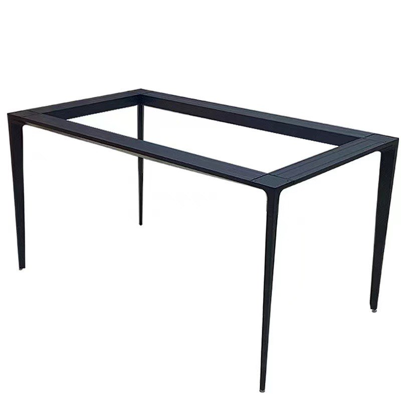 意式岩板餐桌腿支架金属办公桌架会议桌脚架书桌脚架铁艺架子定制