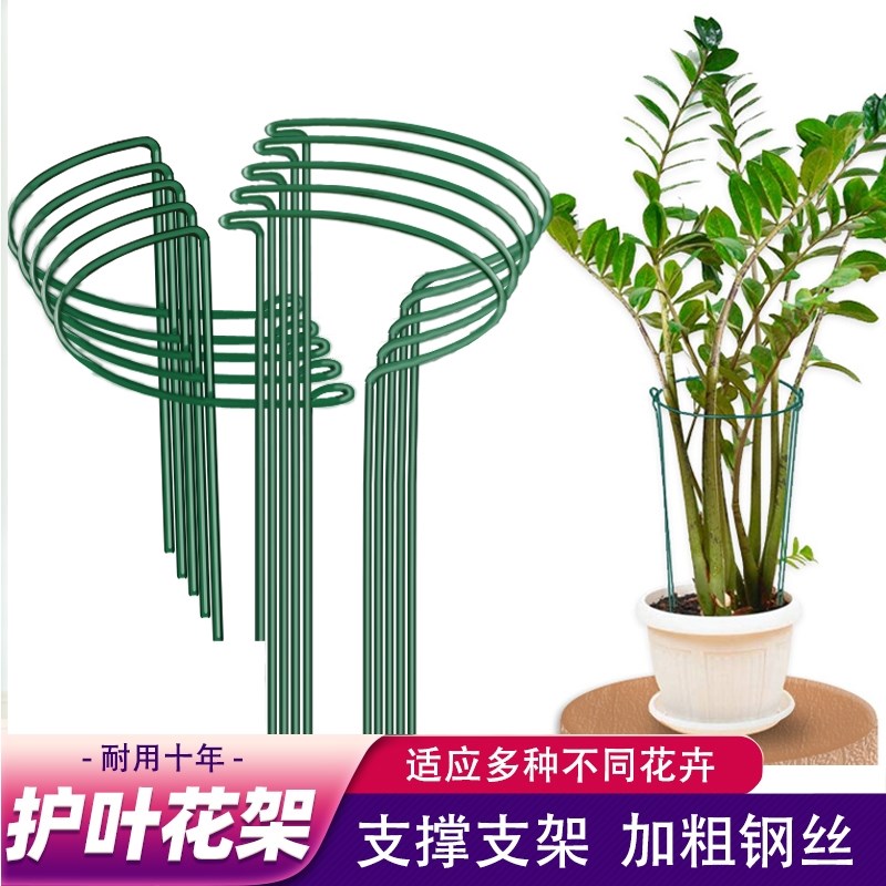 铁艺花支撑架护花架金钱树绣球花卉爬藤植物半圆护叶固定架防倒伏
