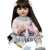 BZDOLL55厘米重生娃娃馨馨长发女孩胶身可水洗可爱仿真公主