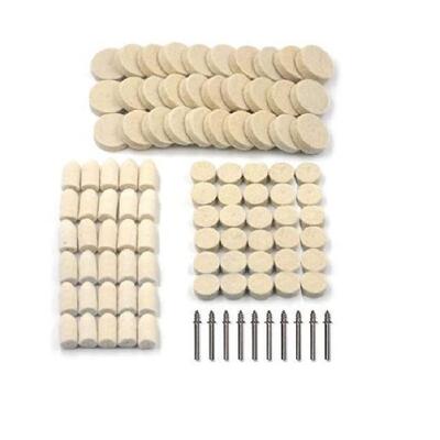 100PC羊毛抛光轮套装 电磨吊磨机配件组合打磨抛光切割厂家