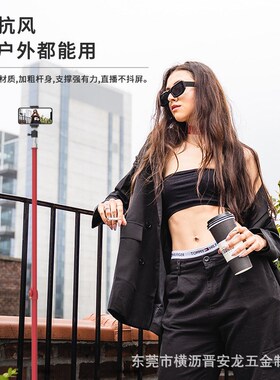 新款2.1米闪银彩色支架红色绿色手机直播支架手机三脚架