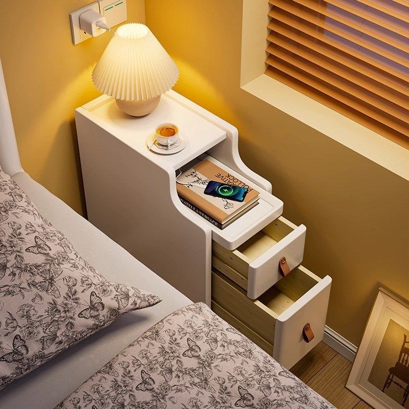 实木床头柜简约现代带充电小型极窄卧室床边柜超窄20cm窄边夹缝柜,住宅家具,床头柜,淘宝优惠券,粉丝福利购,淘宝优惠卷