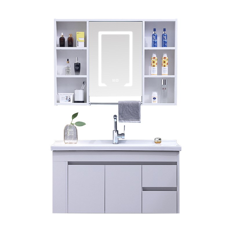现代简约浴室柜组合智能套装小户型卫生间洗漱台含左右侧方马新品