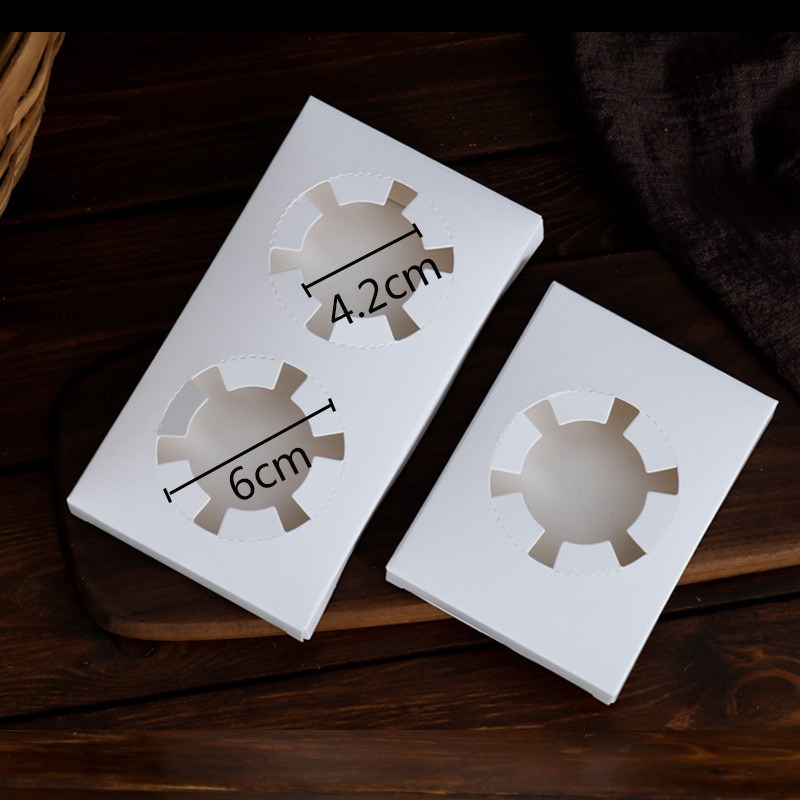 全透明单粒双粒手提盒子马芬杯木糠杯布丁西点盒纸杯蛋糕打包盒