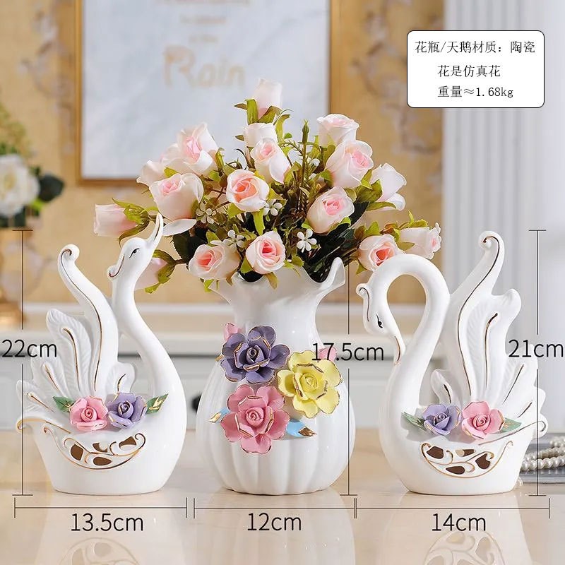 天鹅陶瓷烟灰缸摆件家居装饰品客厅茶几桌面摆设欧式价工厂