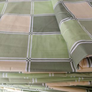 黄绿格3件 单人三件套大学生宿舍床上用品上下铺1.2m床单被套枕套