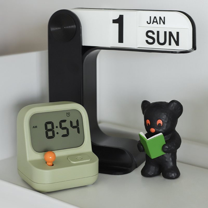 MUID游戏机闹钟男孩创意怀旧宿舍贪睡学习计时器一体时钟学生