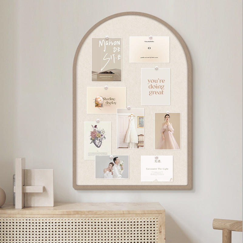 毛毡墙贴照片墙背景板in风拱门软木墙板留言板记事板照片展示墙题