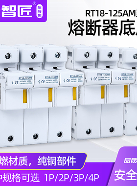 RT18-125AM 3P 22*58 690V 熔断器底座 导轨式100A 125A