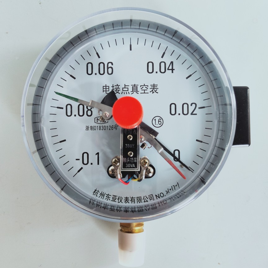 杭州东亚YXC150磁助式电接点真空表压力表-0.1-0mpa电接点负压表