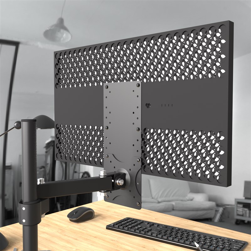 显示器升降拓展板抬高降低vesa可变100*100板75*75上下移动调整