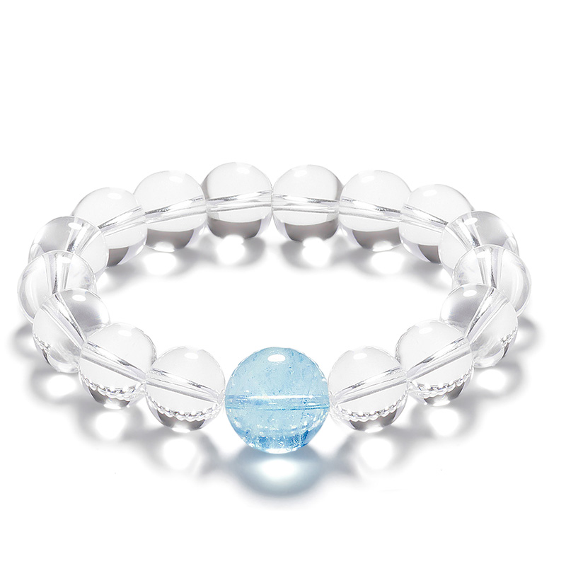 TOGAVIRILIS白水晶海蓝宝手串