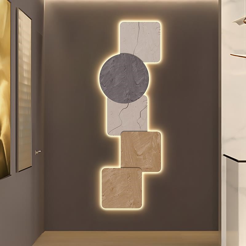 网红入户玄关装饰寂风抽术象创走I意过侘道廊挂灯艺客厅壁