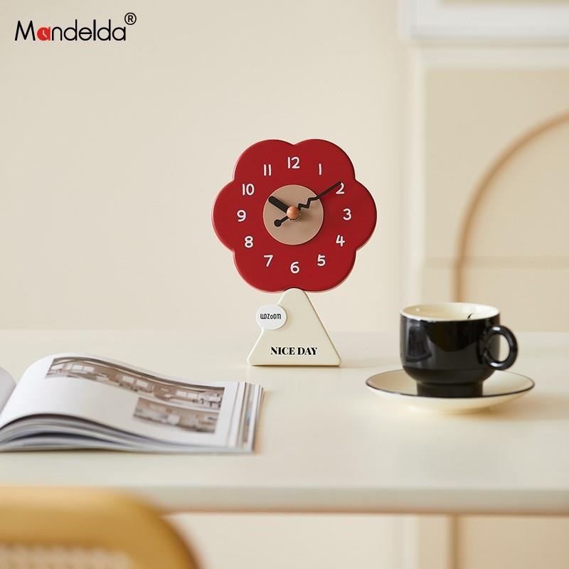 台式座钟时钟创意简n约桌面钟表摆件家居J客厅玄关装饰电视柜装饰