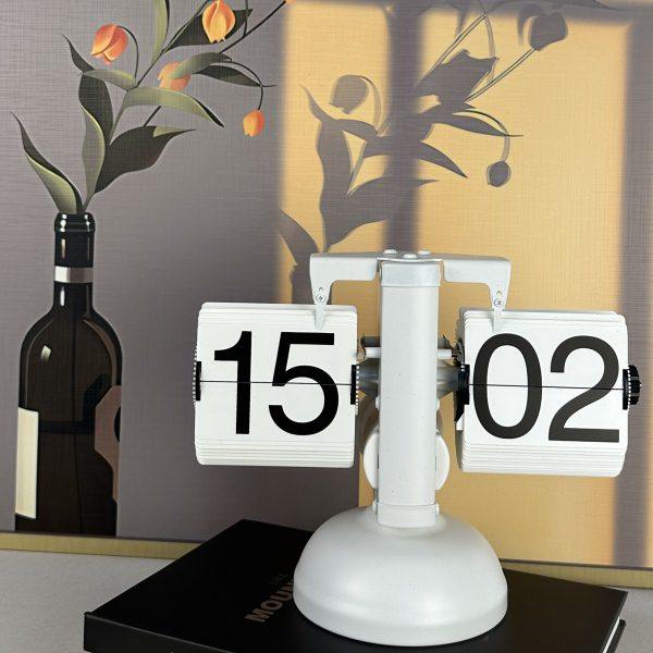 创意自动翻页钟表复古客厅摆件座钟现代简约机械时钟摆钟家装台钟,家居饰品,座钟,淘宝优惠券,粉丝福利购,淘宝优惠卷