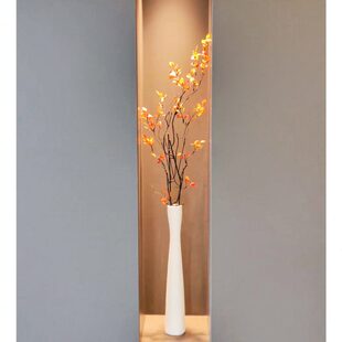 北欧长款细高陶瓷花瓶电视墙秋叶高款花器格栅玄关柜开放格摆件