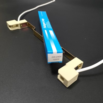 R7S陶瓷灯座 189mm长度 1000W玻璃发热灯管一千瓦太阳灯支架配件