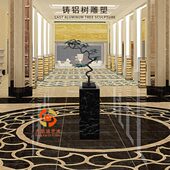 厂家供应脱蜡铸铝样板房书房家居别墅植物迎客松样品摆件