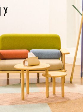 PIY布丁布艺沙发实木客厅单人三人位小户型简易双人沙发北欧现代