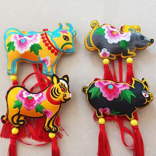 庆阳香包老虎荷包特色传统风俗挂饰香包手工中国风绣花12虎年挂件