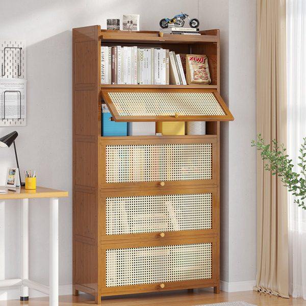 书架置物架落地简易家用书柜带门防尘储物柜客厅置物柜靠墙收纳柜,住宅家具,儿童书柜,淘宝优惠券,粉丝福利购,淘宝优惠卷