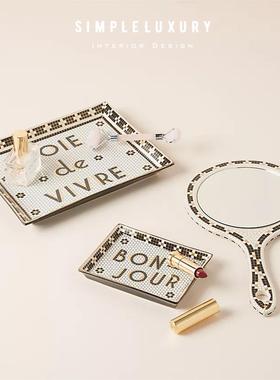 【简单的奢华】Bistro覆古巴黎酒馆首饰展示托盘随身手柄化妆镜