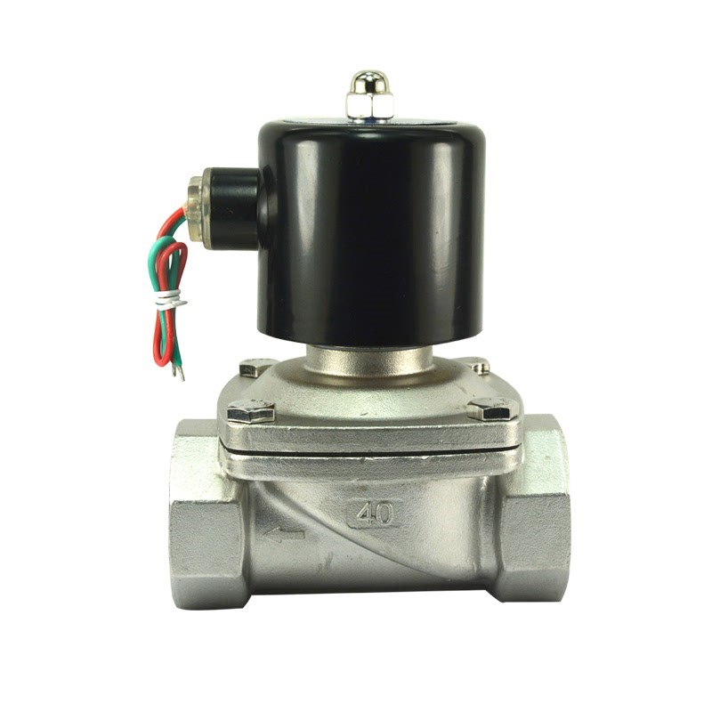 不锈钢常闭电磁水气6分1寸开关电磁控制AC220V4分24V12V