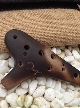 子雷陶笛12孔SSqF陶笛素烧大漆工艺装饰迷你超高音