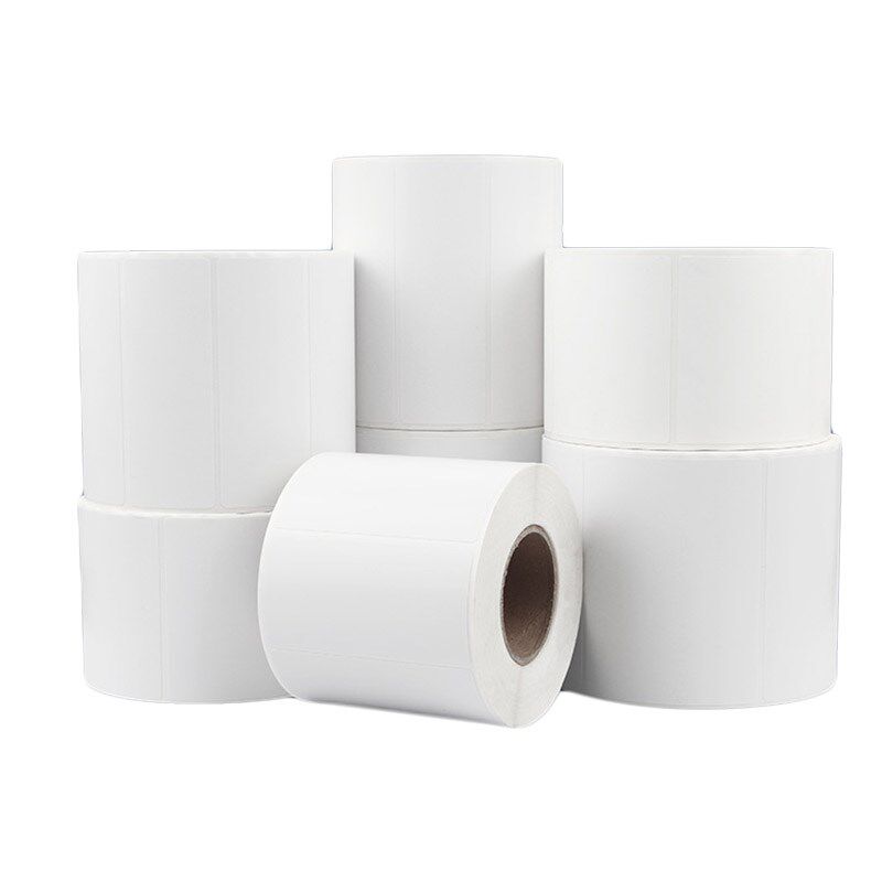 PP合成纸不干胶80o*60宽度白色条码纸固定资产家具玻璃条码打印