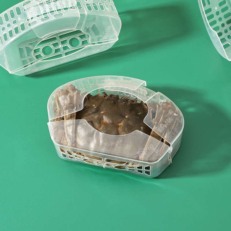 大闸蟹速装器螃蟹速装盒河蟹塑料包装盒螃蟹固定器收纳盒多省包邮