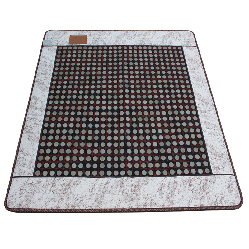 玉石床垫锗石托玛琳砭石麦饭石保健加热理疗垫双温双控磁疗远红外