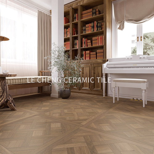 法式凡尔赛木纹砖800x800胡桃木客厅瓷砖?复古卧室地板砖防滑地